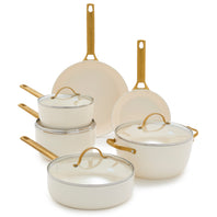 GreenPan Reserve 10 Piece Cookware Set, Cream White