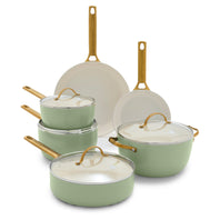 GreenPan Reserve 10 Piece Cookware Set, Sage Green