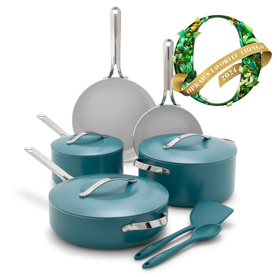 GreenPan Nova 10 Piece Set, Deep Teal