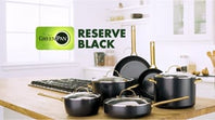 Reserve Ceramic Nonstick 11" Square Griddle | Black with Gold-Tone Handle